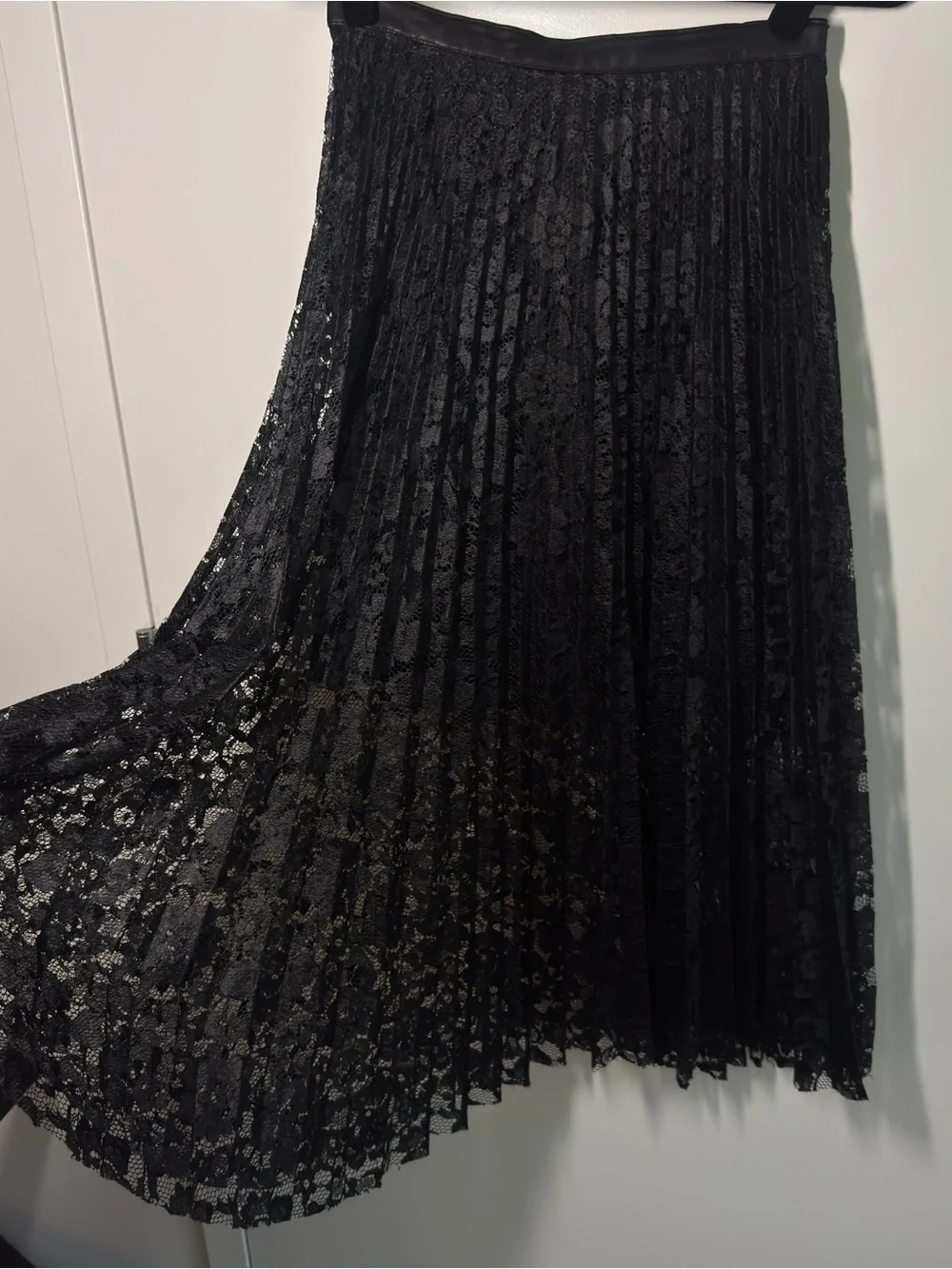 Free People Pretty Pleats Black Maxi Skirt Size 2